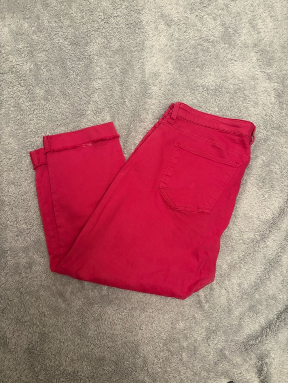 Kut from the Kloth Pink Crop Straight Leg Jeans Size 16W